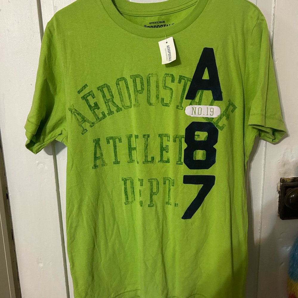 Aeropostale Boys' Green A87 Graphic Tee new with tag